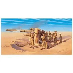 Canon FLAK 37 AA 88 mm et huit figurines - ITALERI - Jouet