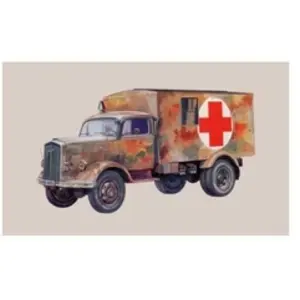 Maquette Ambulance KFZ.305 1/72 - Italeri Maquette militaire - I7055 pas cher