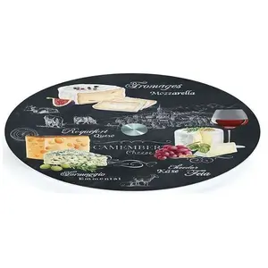 Easy Life 441WOCH Coffret Plateau Tournant, Verre, Noir, 32 cm, 32 x 32 x 2.5 cm, 1 Unité pas cher