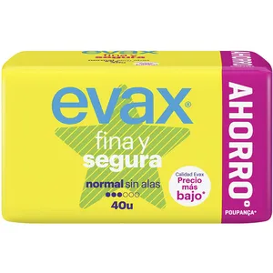 Compresses Normales sans Ailes Evax Segura 40 UnitésVendu paramazon