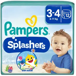Comparateur de prix : Pampers Splashers Taille 3-4, 6-11 kg, 12 Couches-Culottes De Bain