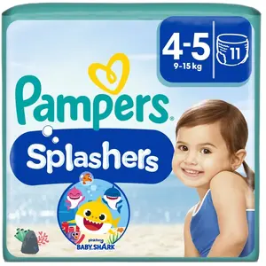 Comparateur de prix : Pampers Splashers 4-5 couches de bain à usage unique 9-15 kg 11 pcs