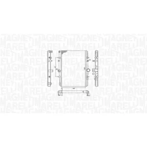 Radiateur, refroidissement moteur MAGNETI MARELLI 350213199400 pas cher