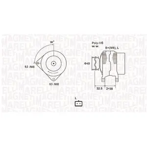 Comparateur de prix : Magneti Marelli 063731627010 Alternateur Mitsubishi Ni