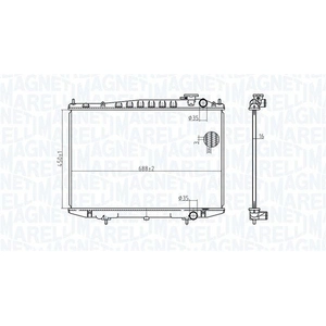 Radiateur, refroidissement moteur MAGNETI MARELLI 350213174500 pas cher