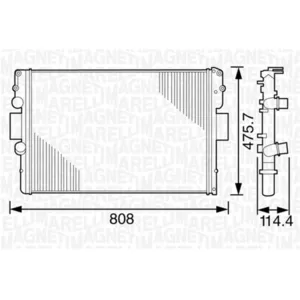 Radiateur, refroidissement moteur MAGNETI MARELLI 350213120900 pas cher