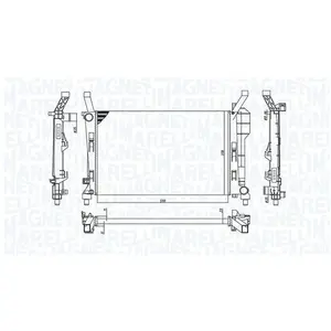 Radiateur, refroidissement moteur MAGNETI MARELLI 350213126200 pas cher