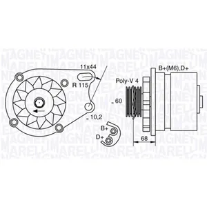 Alternateur MAGNETI MARELLI 063321747010 pas cher