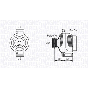 Alternateur MAGNETI MARELLI 063358061010 pas cher