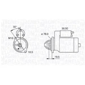 Démarreur Opel Magneti Marelli Mqs1158