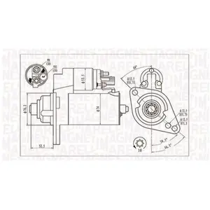 Démarreur Audi; Seat; Skoda; Vw, Volkswagen Magneti Marelli Mqs1293 pas cher
