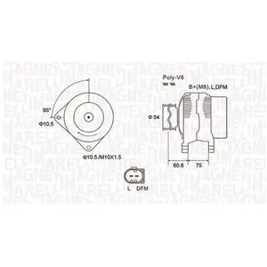 Comparateur de prix : MAGNETI MARELLI Alternateur pour BMW: Série 3, X5 & LAND ROVER: Freelander (Ref: 063731757010)