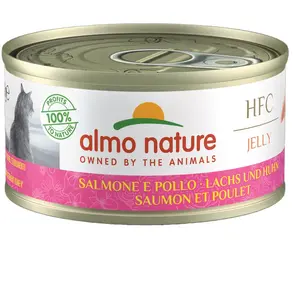 Almo Nature 6 x 70 g pour chat - HFC saumon, poulet (en gelée) pas cher