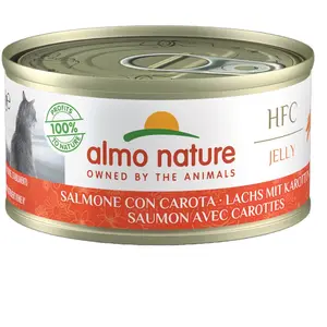 Almo Nature 6 x 70 g pour chat - HFC saumon, carottes (en gelée) pas cher