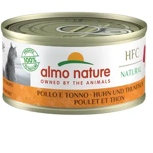 Comparateur de prix : Almo Nature 6 x 70 g pour chat - HFC Natural poulet, thon