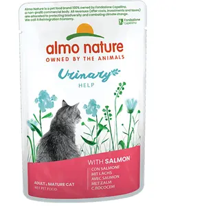 Comparateur de prix : Almo Nature Holistic Urinary Help pour chat - saumon 6 x 70 g