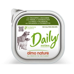 Comparateur de prix : 8x300g dinde, courgettes Daily Almo Nature pour chien + 1 barquette offerte !