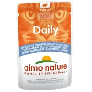 Comparateur de prix : Almo Nature Daily Menu Chat avec COD et Les crevettes 70 Gpack de 30
