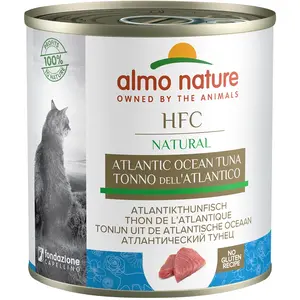 5x280g Natural thon de l'Atlantique Almo Nature Classic - Pâtée pour chat + 1 boîte offerte ! pas cher