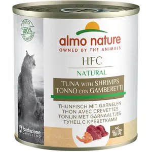 6x280g Natural thon, crevettes Almo Nature Classic - Pâtée pour chat pas cher