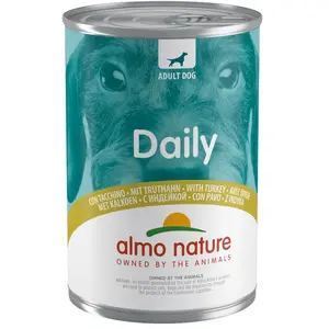 Almo Nature Daily Dog - Nourriture Humide pour Chiens avec Dinde- 24 boîtes de 400gVendu parzooplus