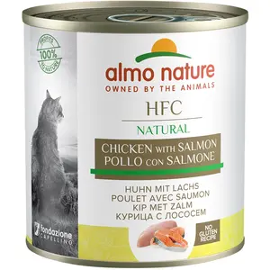 5x280g poulet / saumon Almo Nature Classic - Nourriture pour Chat + 1 boîte offerte !
