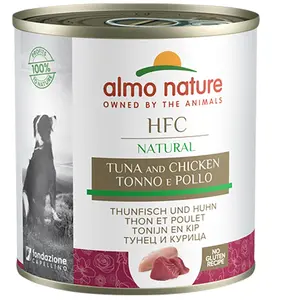 Comparateur de prix : Almo Nature HFC Natural 6 x 280 g / 290 g pour chien - thon, poulet (290 g)