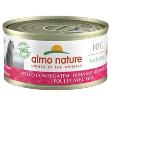 Boîte Chat Almo Nature HFC Natural Poulet et Foie 70 gr pas cher