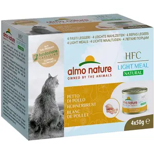 Comparateur de prix : 48x50g Almo Nature Hfc Natural Light Blanc De Poulet - Pâtée Pour Chat