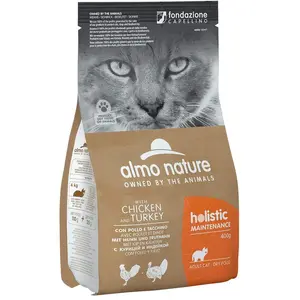 Almo Nature Holistic Poulet et Dinde Chat pour Chats (Nouveau Produit 400 GR, Jaune, L