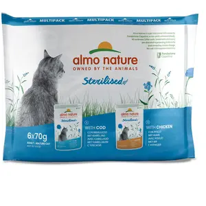 Comparateur de prix : Almo Nature Holistic Sterilised pour chat - lot mixte : 3 x 70 g poule...
