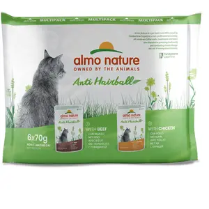 Comparateur de prix : Almo Nature Pâtées Chat Adulte - Holistic Fonctionnel Anti Hairball - 6 x 70 g