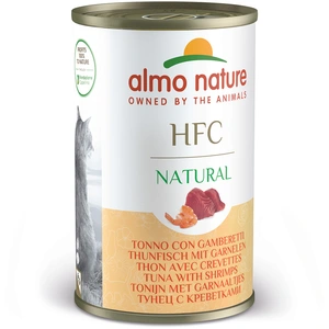 5x140g thon, crevettes Natural HFC Almo Nature pour chat + 1 boîte offerte ! pas cher
