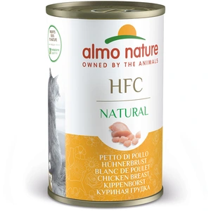 5x140g blanc de poulet Natural HFC Almo Nature pour chat + 1 boîte offerte !Vendu parzooplus