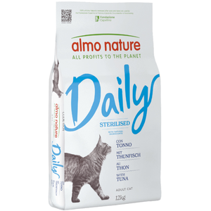 12 kg Almo Nature Daily Sterilised Thon croquettes pour chat pas cher