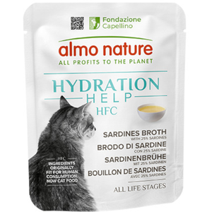 Comparateur de prix : Almo Nature HFC Hydration Help 6 x 50 g pour chat - bouillon de sardin...