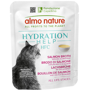 Comparateur de prix : Almo Nature HFC Hydration Help 6 x 50 g pour chat - bouillon de saumon...