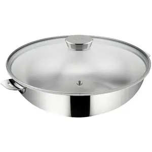 Comparateur de prix : Wok sans manche avec couvercle SALVASPAZIO+ en inox Ø26 cm Lagostina