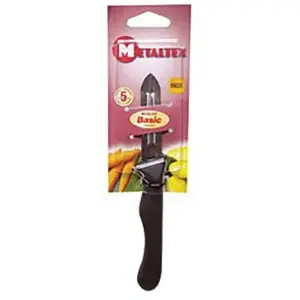 Metaltex Couteau Ãplucheur Lame 2 Tranchants Inox Manche Plastique pas cher