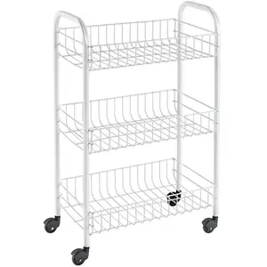 Comparateur de prix : Metaltex Chariot de cuisine avec 3 paniers Siena Blanc