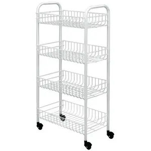 Comparateur de prix : Metaltex Chariot de cuisine avec 4 paniers Pisa Blanc