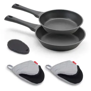 METALTEX XPERT Lot de 2 Poêles Aluminium Foncé 20 + 24 cm + Accessoire... pas cher