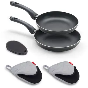 Metaltex EASY+ Lot de 2 poêles en aluminium pressé, 20 + 24 cm + acces... pas cher