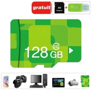 GAAK Carte Mémoire Micro SD 128go Class 10 Adaptateur sd + lecteur de cartes pas cher