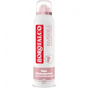 Comparateur de prix : Borotalco Lot de 6 déodorants en spray invisible rose sans alcool avec talc de l'effet barrière, ne capture pas et ne transmet pas LAIONS 48H poudre parfum 150 ml + Polpa italien Gourmet 400 g