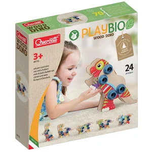 Quercetti Dinosaure En Bois Playbio 24 Pièces pas cher