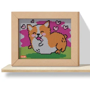 Quercetti - 0799 Pixel Art 4 Kawaii Design Corgi, Jeu de mosaïques pas cher