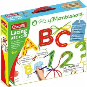 Jeux éducatifsLacing Abc + 123 Quercetti Multicolore 28x6x36 cm A2003571 pas cher