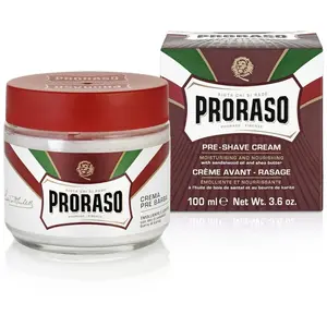 Comparateur de prix : Proraso Crème de Rasage Pré Rasage Nourrissante Bois de Santal 100Ml