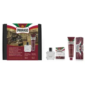 Proraso - Coffret Duo - Crème à raser & Baume après-rasage pour barbes dures